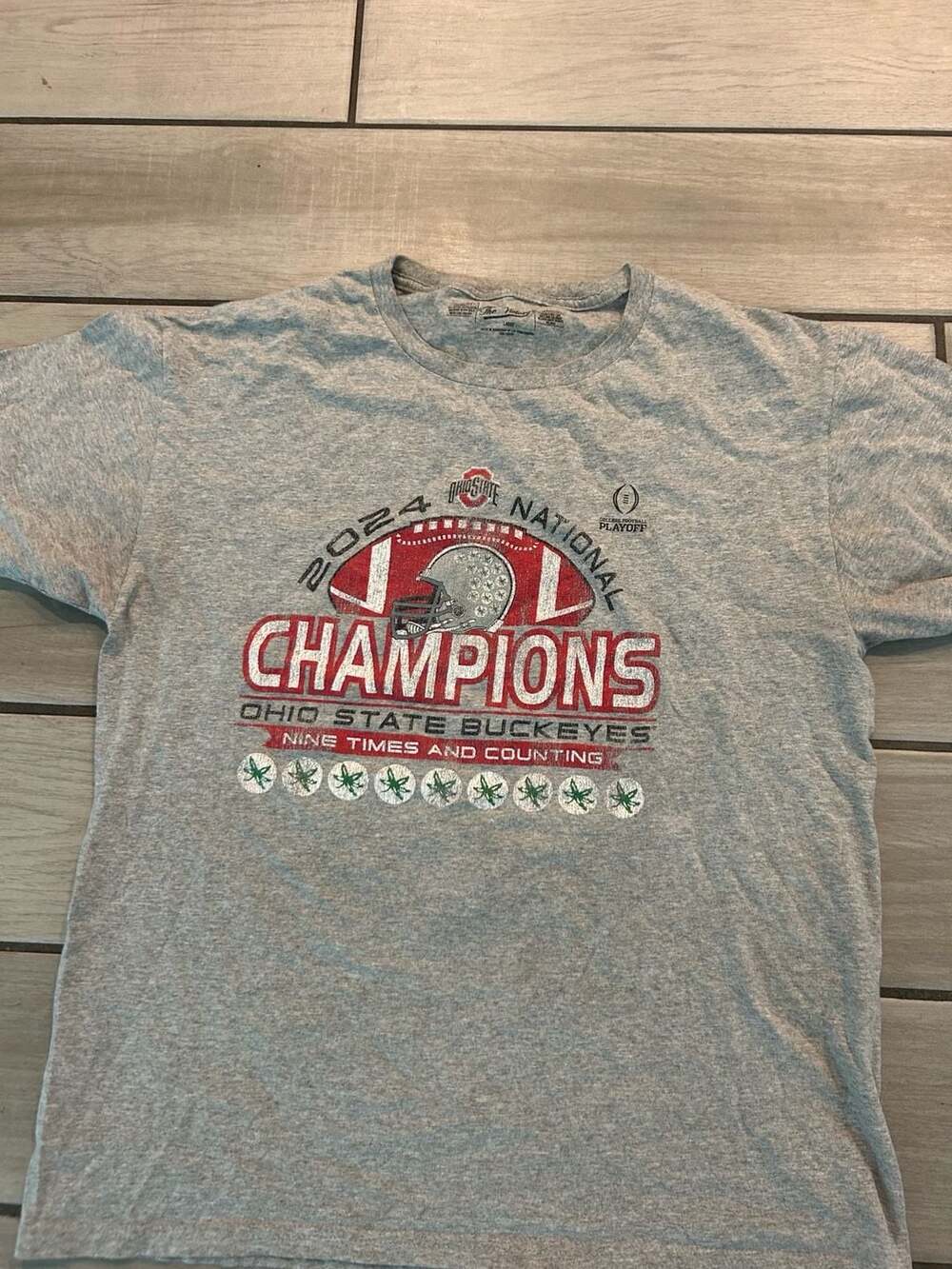 The Victory 2024 Ohio State Buckeyes National Champions T-Shirt, Size Large